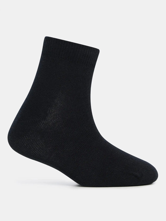 Kids Compact Cotton Stretch Solid Ankle Length Socks 7801